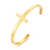 Personalised Gold Colour Cross Cuff Christian Bracelet