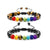 Adjustable Couples Chakra Beaded Bracelets-Couple Bracelet-Auswara