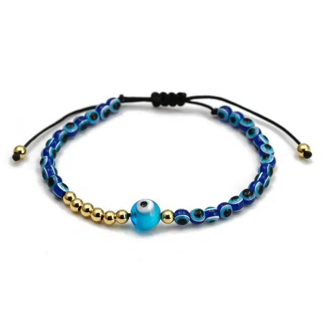 Adjustable Evil Eye Bead Bracelet-Evil Eye Bracelet-Auswara