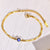 Adjustable Gold Colour Chain Evil Eye Bracelet-Evil Eye Bracelet-Auswara
