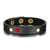 Adjustable Leather Medical Alert Bracelet with Black Bar-Medical ID Bracelet-Auswara