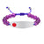 Adjustable Medical Alert Bracelet with Purple Beads-Medical ID Bracelet-Auswara