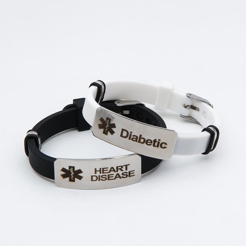 Adjustable Silicone Medical Alert Bracelet-Medical ID Bracelet-Auswara