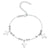 Adjustable Sterling Silver Triple Cross Bracelet-Cross Bracelet-Auswara