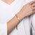 Adjustable Women Personalised Slider Bracelet - Gold Colour-Women Bracelets-Auswara