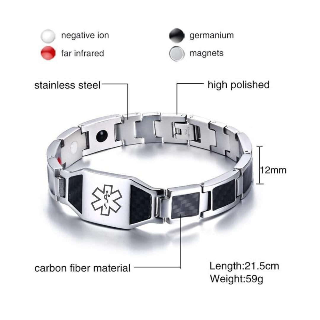 AeroLuxe Medical Link Bracelet-Medical ID Bracelet-Auswara