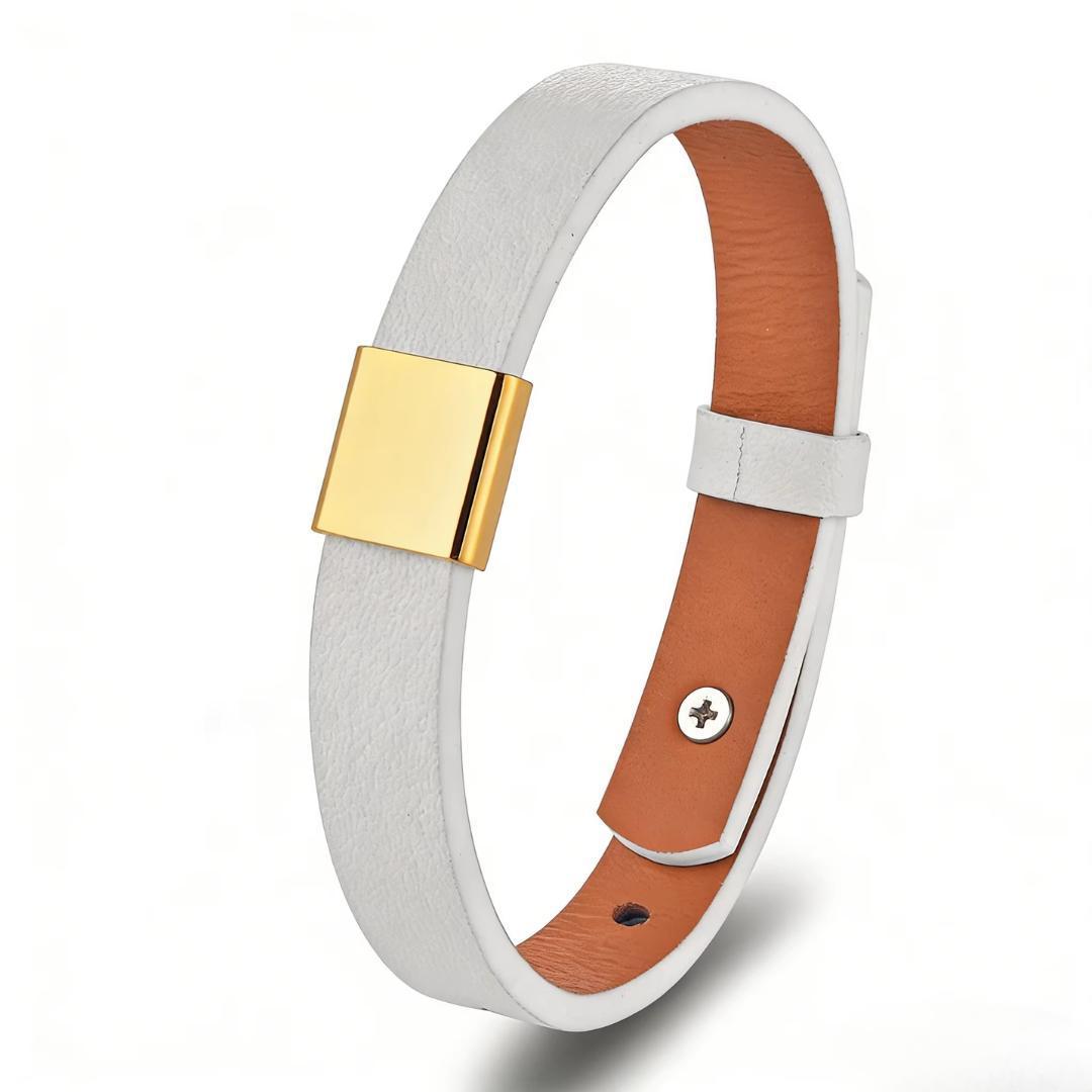 Amora Women Personalised Leather Bracelet-Personalised Bracelet-Auswara