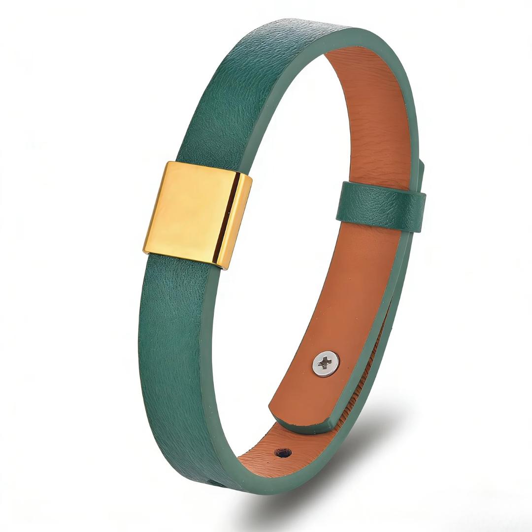 Amora Women Personalised Leather Bracelet-Personalised Bracelet-Auswara