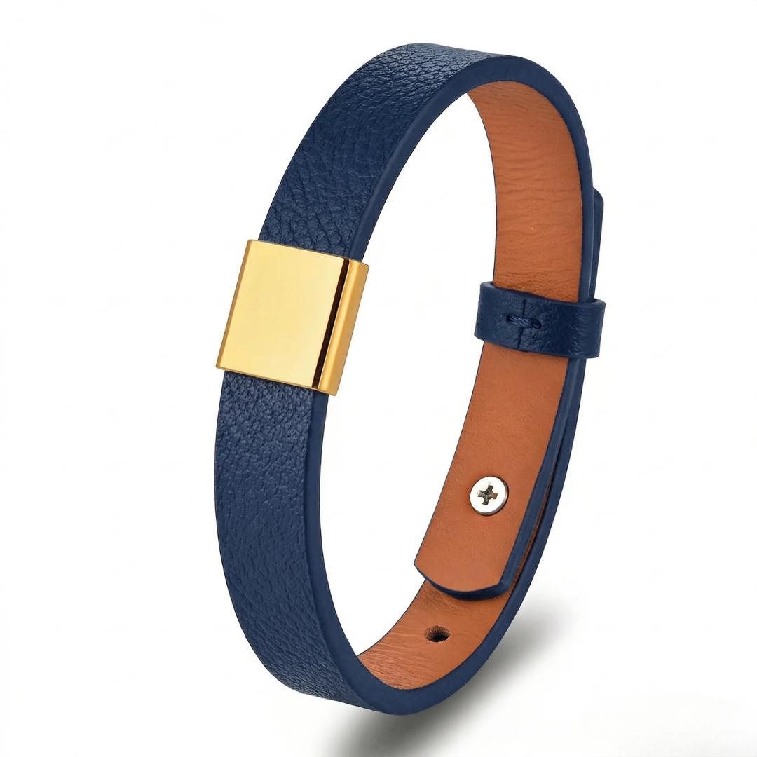 Amora Women Personalised Leather Bracelet-Personalised Bracelet-Auswara