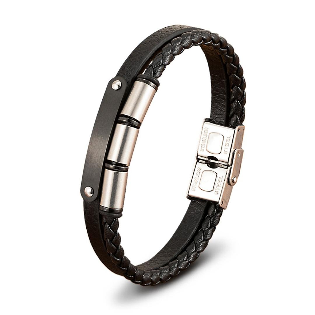 Apex Band Personalised Leather Bracelet-Personalised Bracelet-Auswara