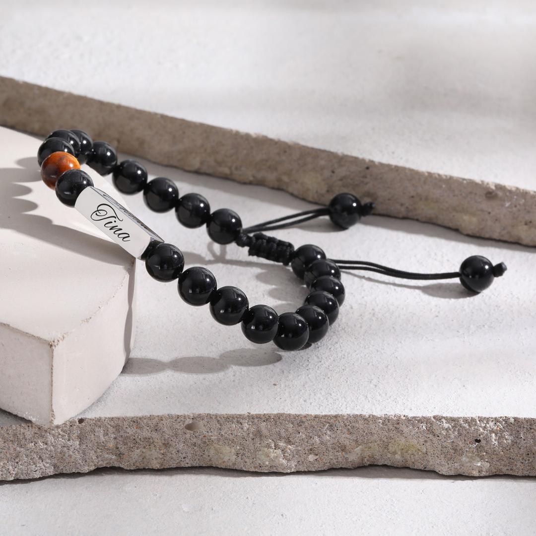 AuraBead Engravable Bracelet-Personalised Bracelet-Auswara