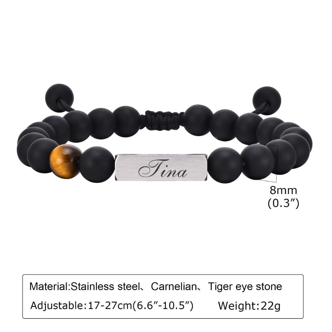 AuraBead Engravable Bracelet-Personalised Bracelet-Auswara