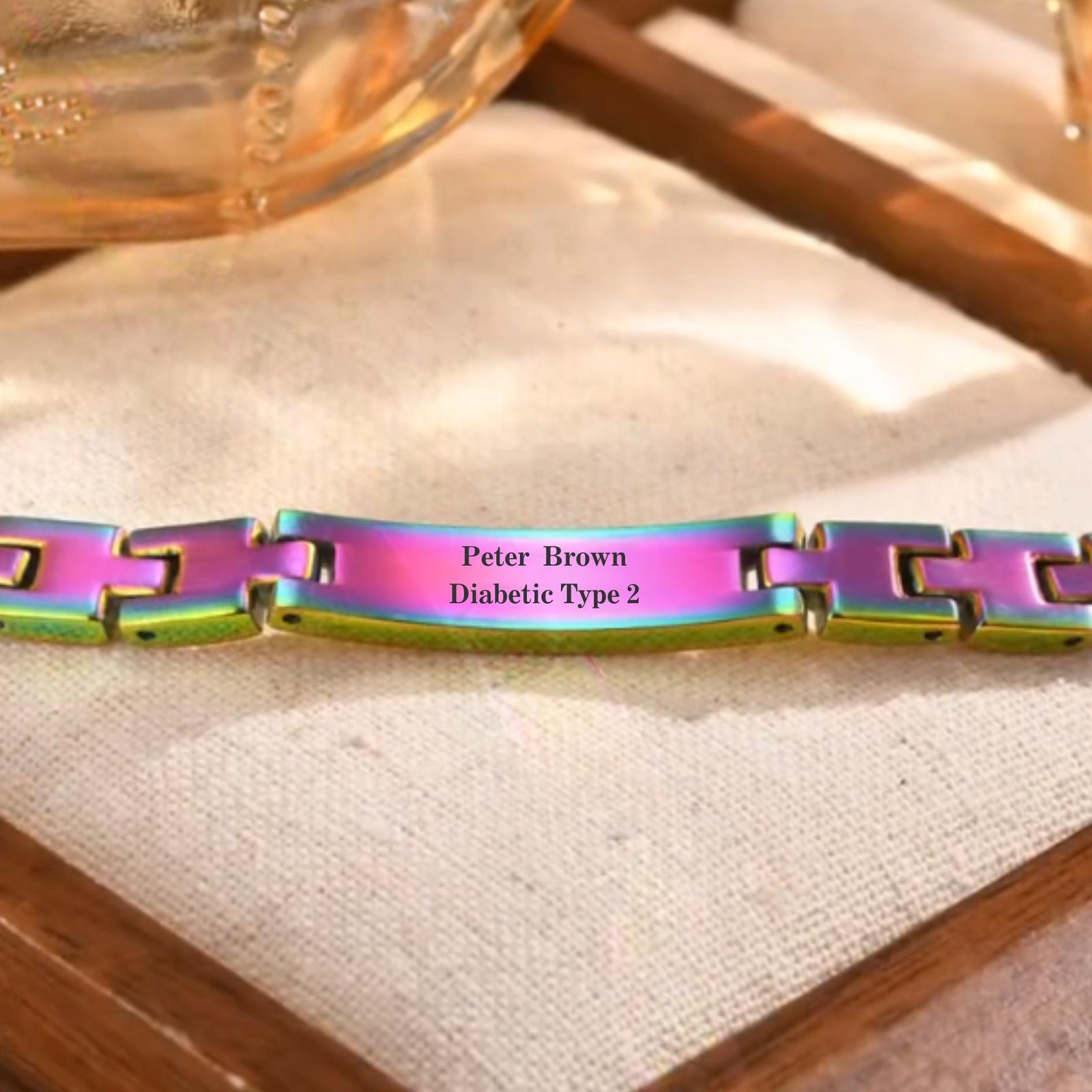 AuraMed Chiclet Medical ID Bracelet-Medical ID Bracelet-Auswara