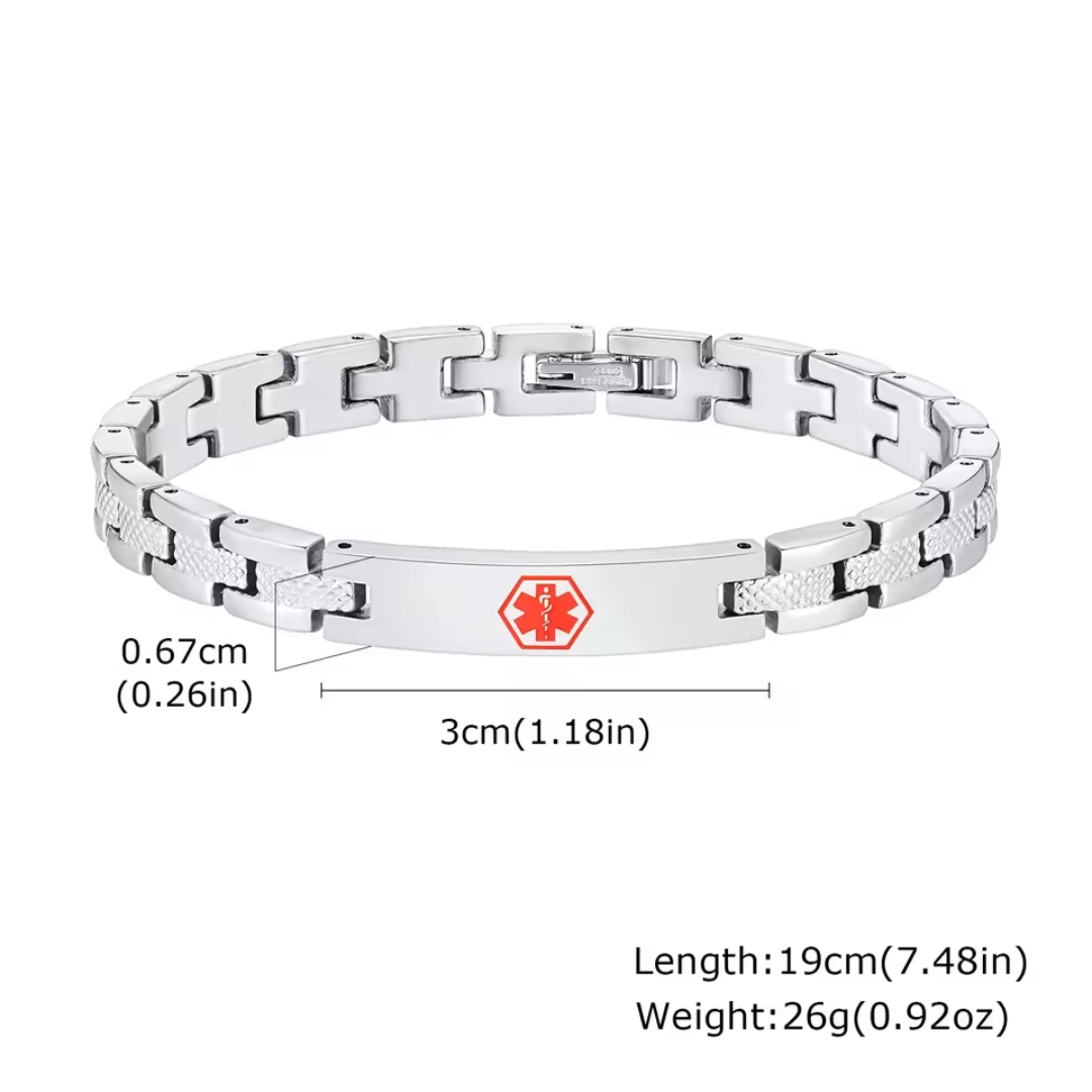AuraMed Chiclet Medical ID Bracelet