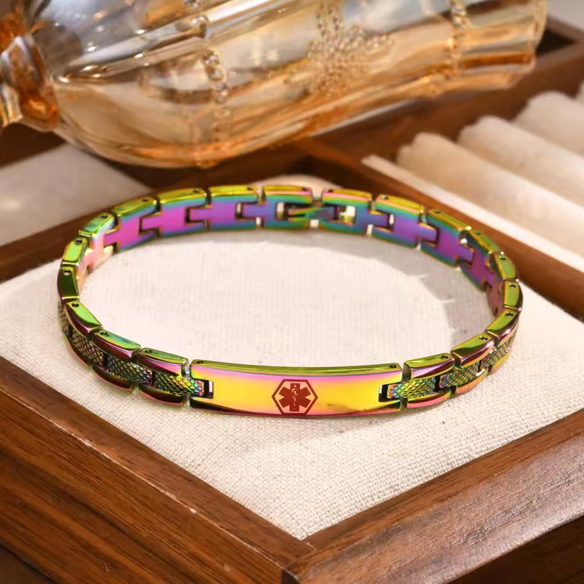 AuraMed Chiclet Medical ID Bracelet-Medical ID Bracelet-Auswara