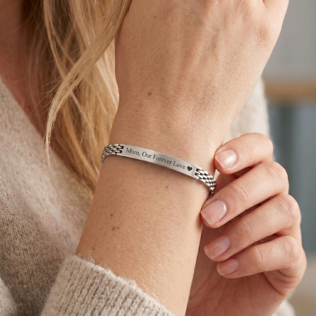Aurelia Slim Link Personalised Bracelet-Personalised Bracelet-Auswara