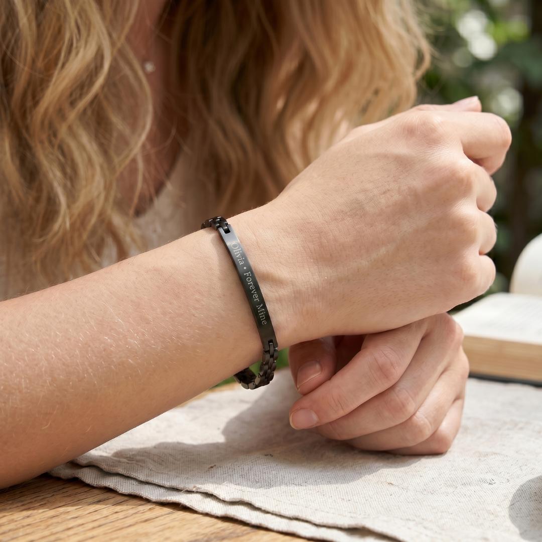 Aurelia Slim Link Personalised Bracelet-Women Bracelets-Auswara