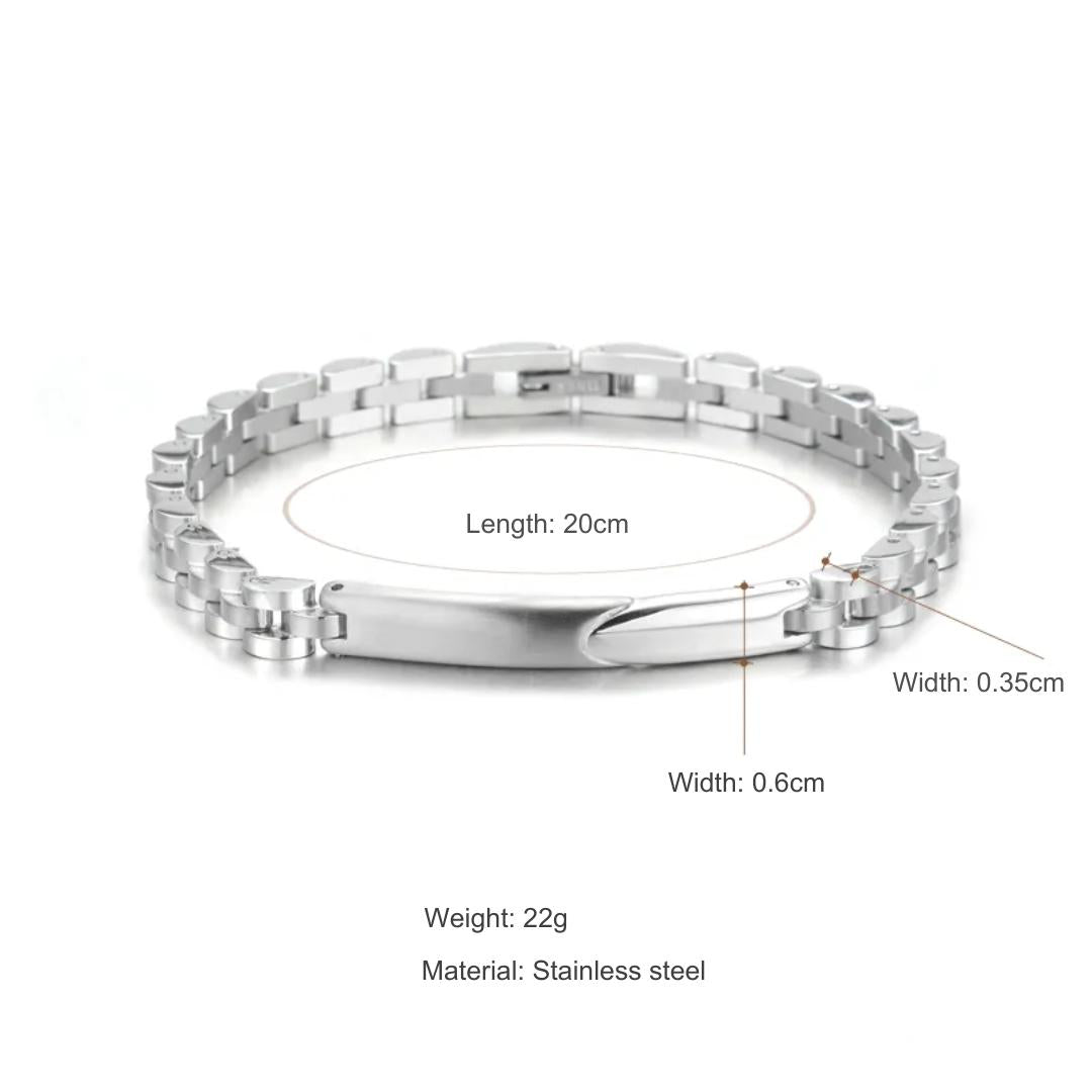 Aureon Link Personalised Bracelet-Personalised Bracelet-Auswara