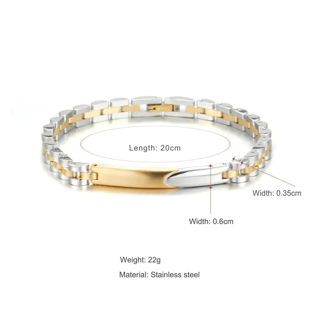 Aureon Link Personalised Bracelet-Personalised Bracelet-Auswara