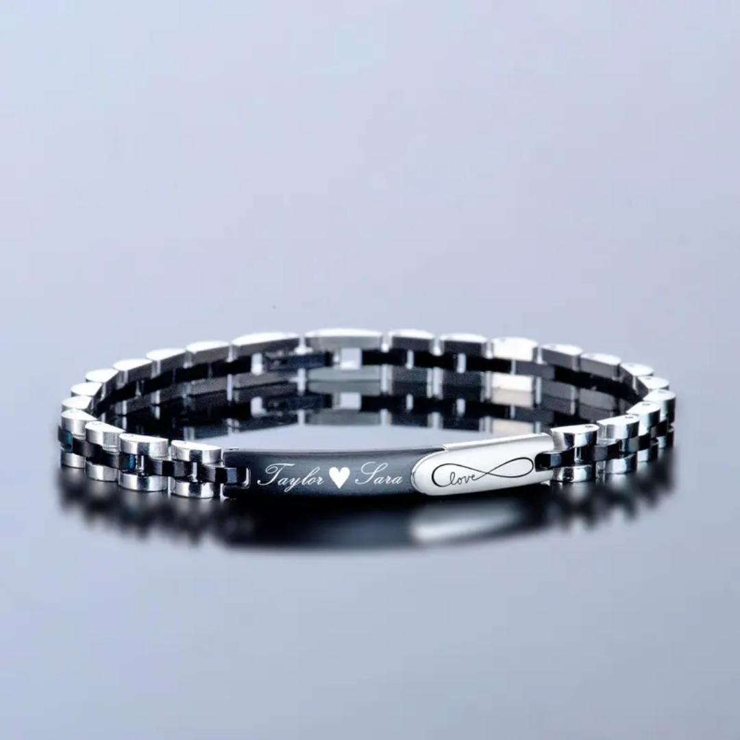 Aureon Link Personalised Bracelet-Personalised Bracelet-Auswara