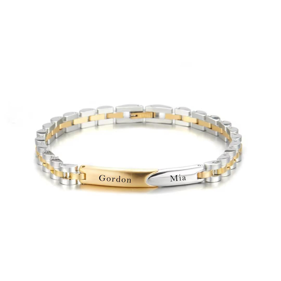 Aureon Link Personalised Bracelet-Personalised Bracelet-Auswara