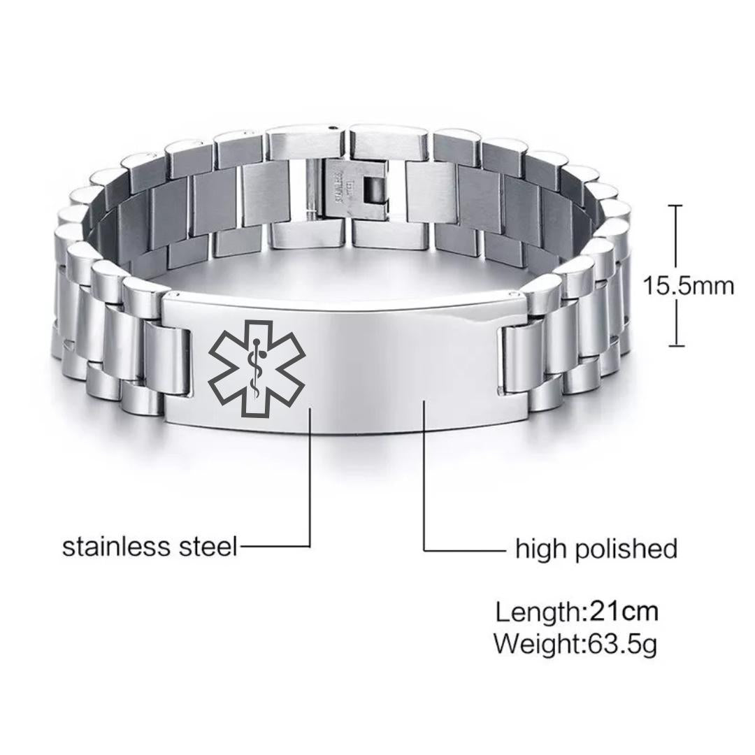 Aussie's Luxe Guardian Medical ID Bracelet-Medical ID Bracelet-Auswara