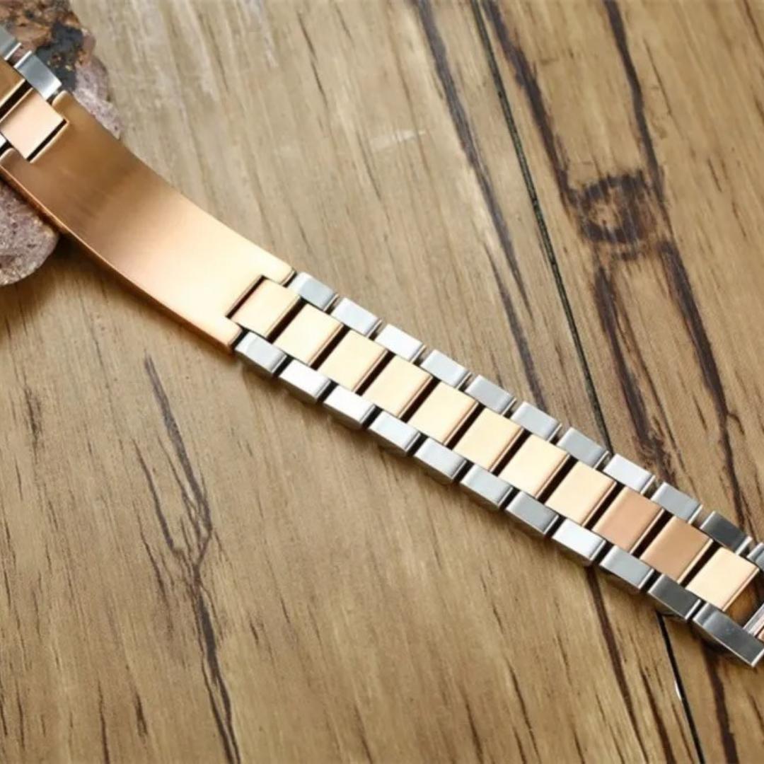 Aussie's Luxe Guardian Medical ID Bracelet in Silver & Rose Gold-Medical ID Bracelet-Auswara