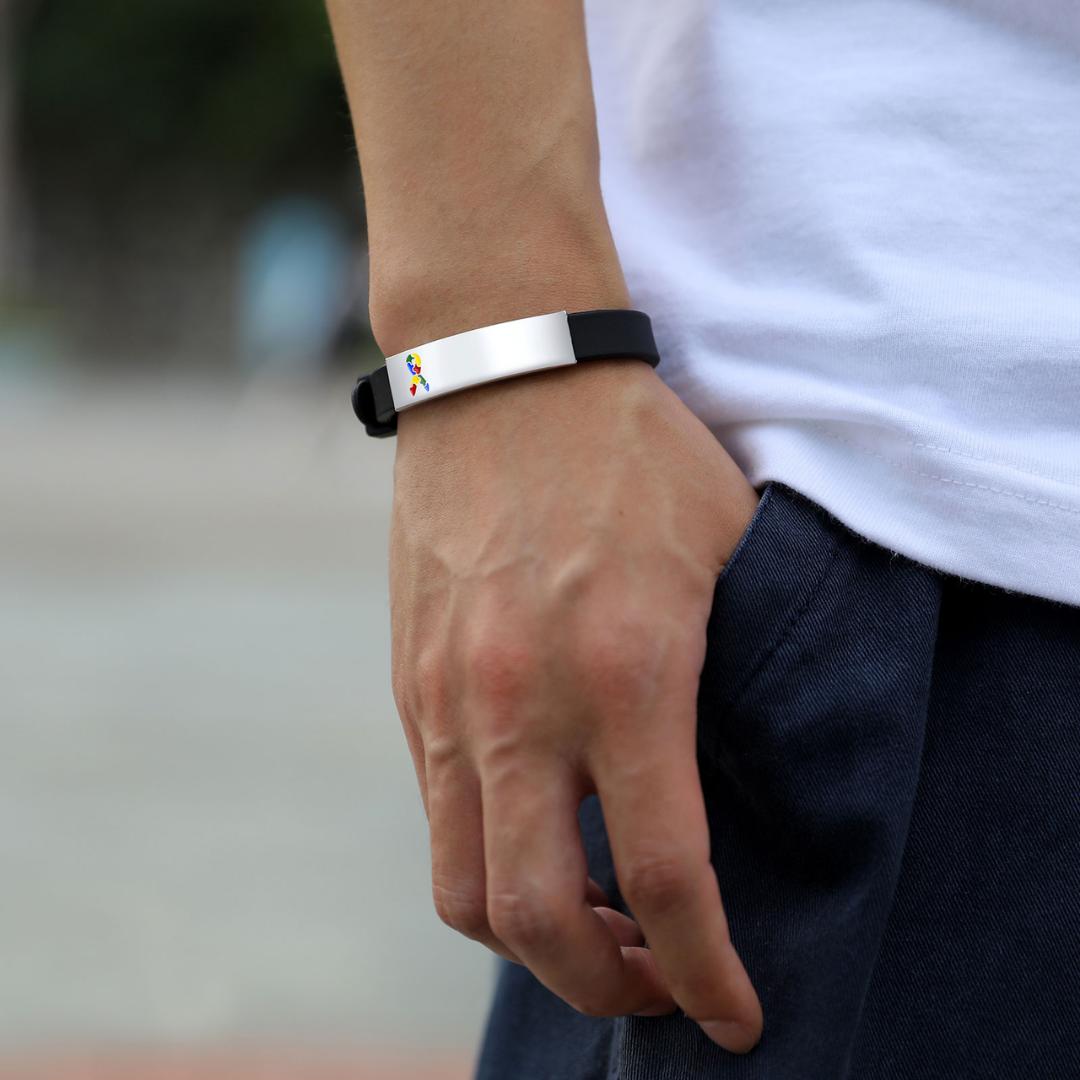 Autism Safety Silicone Medical Bracelet-Medical ID Bracelet-Auswara