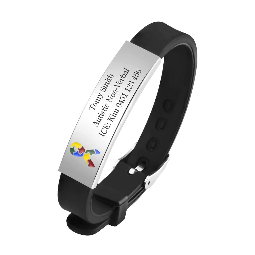 Autism Safety Silicone Medical Bracelet-Medical ID Bracelet-Auswara