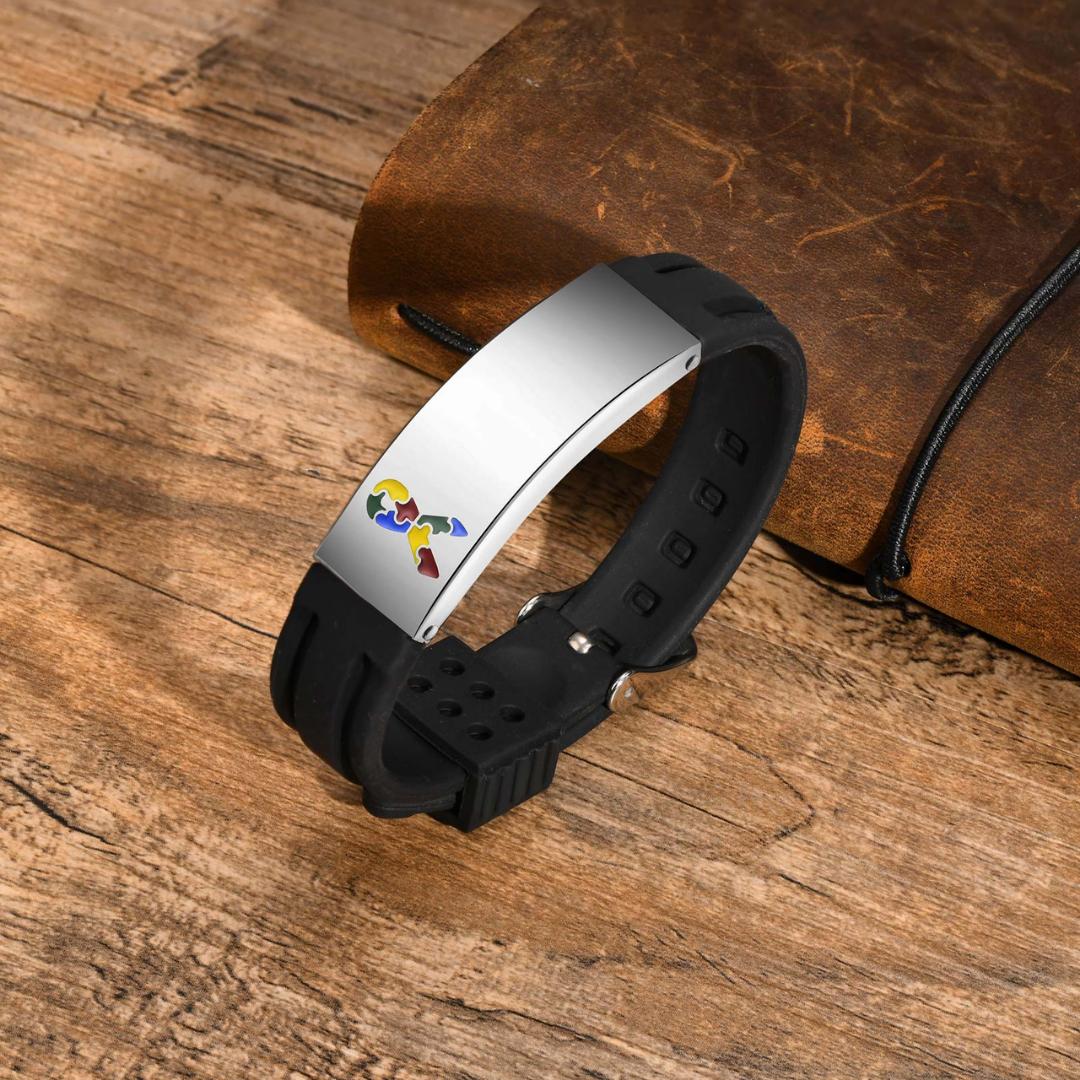 Autism Shield Silicone Medical ID Bracelet-Medical ID Bracelet-Auswara