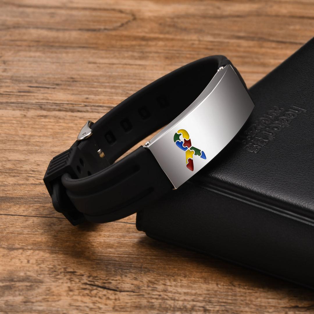 Autism Shield Silicone Medical ID Bracelet-Medical ID Bracelet-Auswara