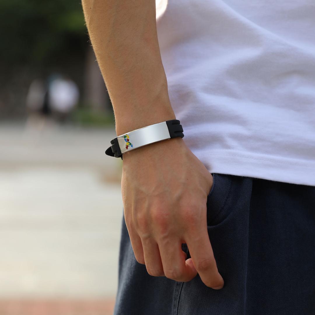 Autism Shield Silicone Medical ID Bracelet-Medical ID Bracelet-Auswara