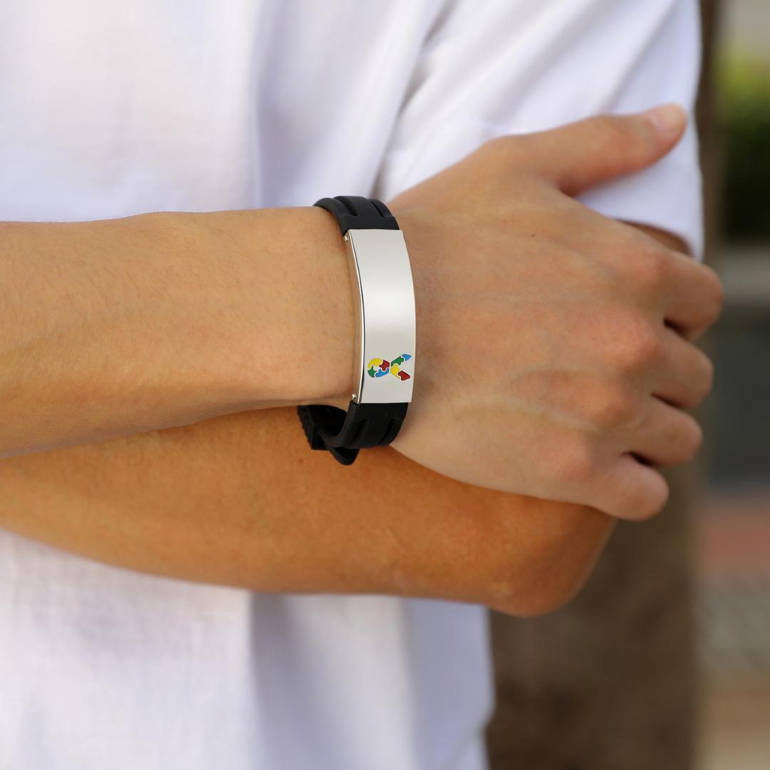 Autism Shield Silicone Medical ID Bracelet-Medical ID Bracelet-Auswara