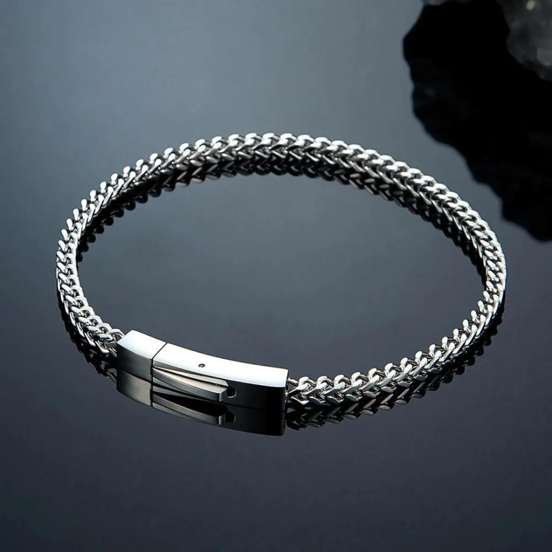 Axiom Personalised Stainless Steel Bracelet-Personalised Bracelet-Auswara