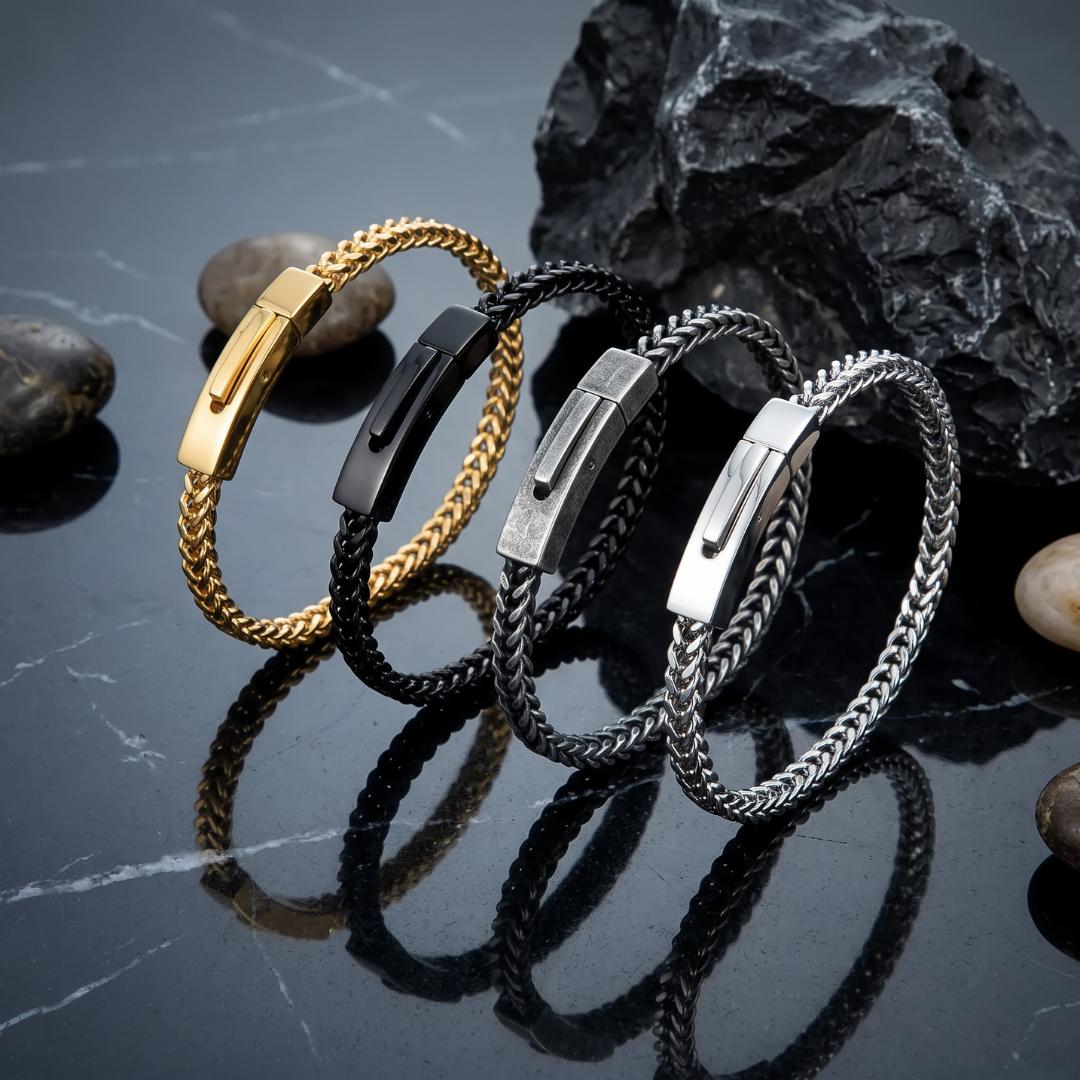 Axiom Personalised Stainless Steel Bracelet-Personalised Bracelet-Auswara