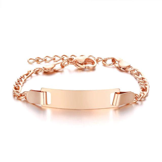 Babies and Kids Rose Gold Colour ID Bracelet-Kids Bracelet-Auswara