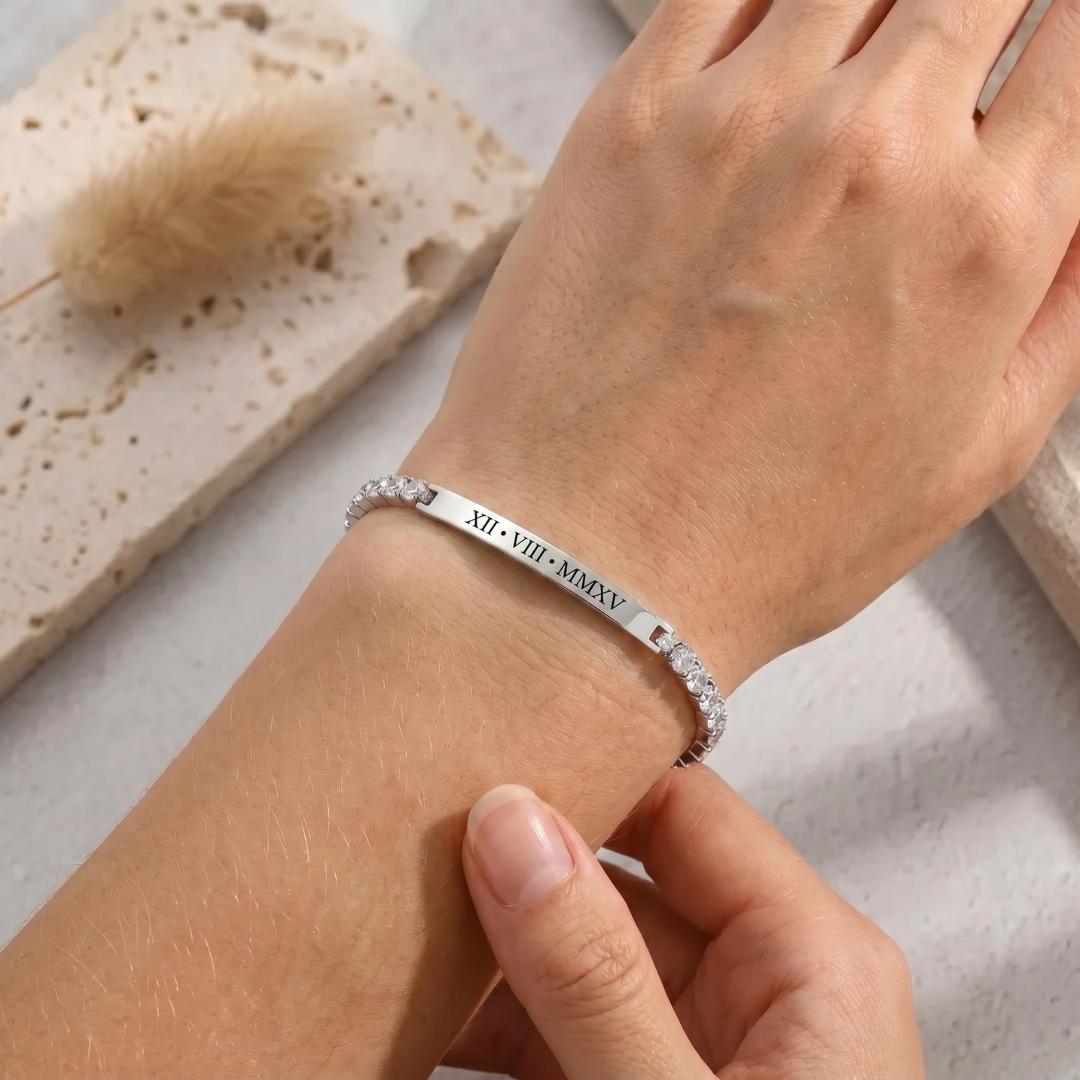 BelleLink Slim Personalised Women Bracelet-Women Bracelets-Auswara