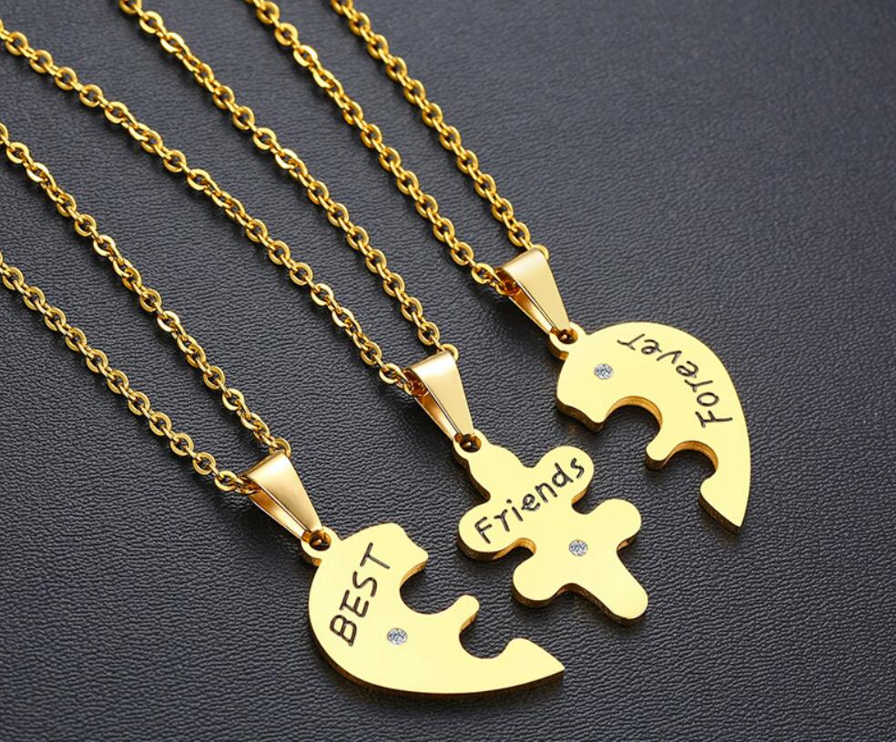 thumbnail image 2 of Pzza Necklaces Set Of 5 For Best Frends Forever Necklace BFF Necklace 2 of 14
