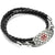 Black Braided Leather Wrap Medical Alert Bracelet-Medical ID Bracelet-Auswara
