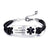 Black Leather Medical Alert ID Bracelet with Black Logo-Medical ID Bracelet-Auswara