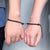 Black Magnetic Couple Rope Bracelets with Hearts-Couple Bracelet-Auswara
