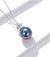 Black Pearl Pendant Necklace in Sterling Silver-Women Necklace-Auswara