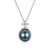 Black Pearl Pendant Necklace in Sterling Silver-Women Necklace-Auswara