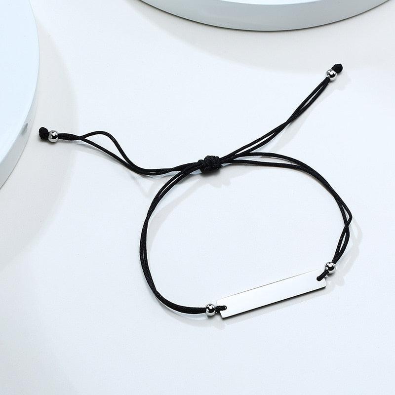 Black & Red Personalised Magnetic Couples Bracelet Set-Couple Bracelet-Auswara