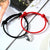 Black & Red Rope Magnetic Heart Couples Bracelet Set-Couple Bracelet-Auswara