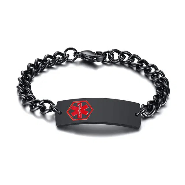 Multi-Colour Medical Alert Chain Bracelet-Medical ID Bracelet-Auswara