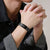 Black Stainless Steel Men’s Bracelet with Engraving (Old Template)-Personalised Bracelet-Auswara