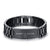 Black Stainless Steel Men’s Bracelet with Engraving (Old Template)-Personalised Bracelet-Auswara