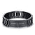 Black Stainless Steel Men’s Bracelet with Engraving-Personalised Bracelet-Auswara