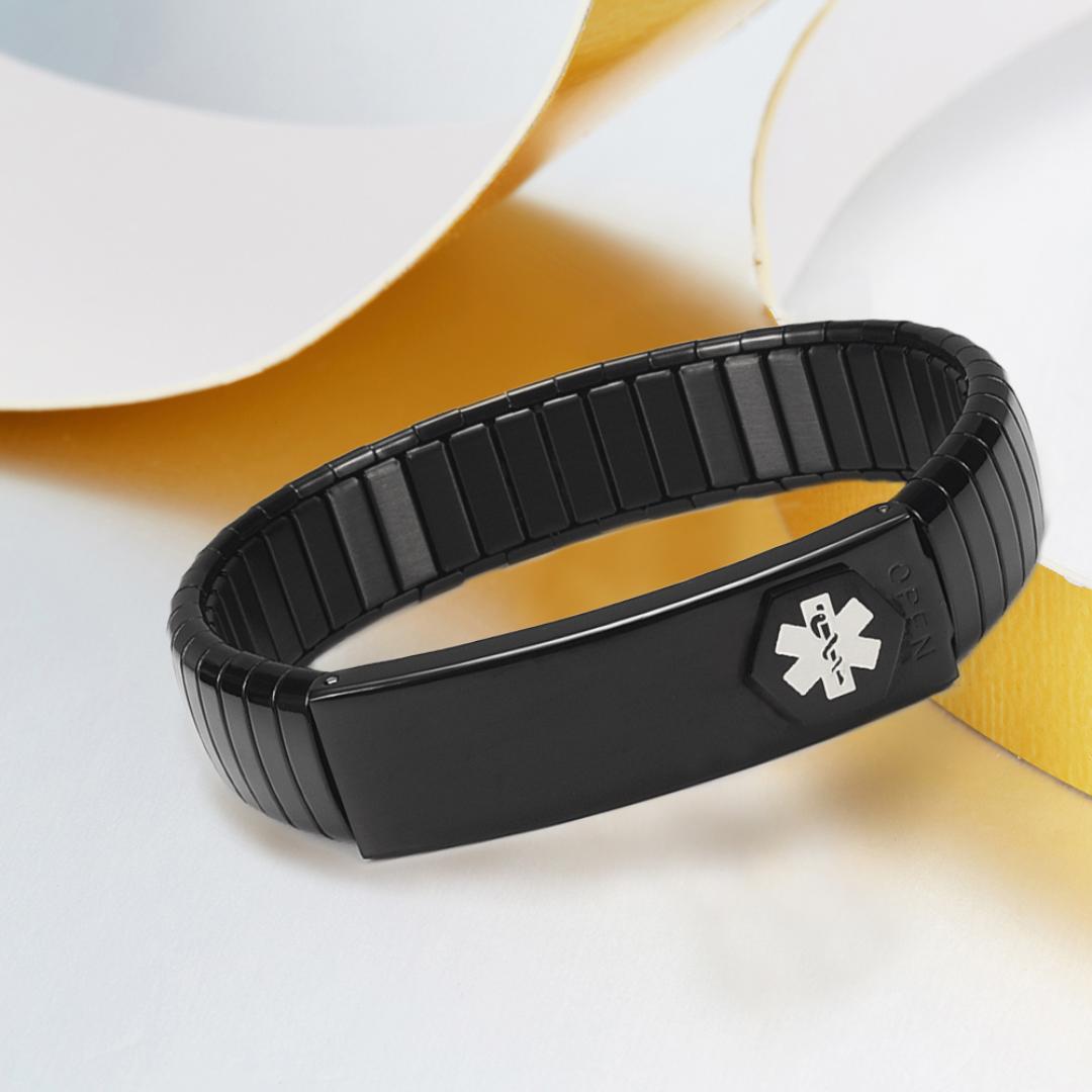 Black Vault Medical ID Bracelet-Medical ID Bracelet-Auswara